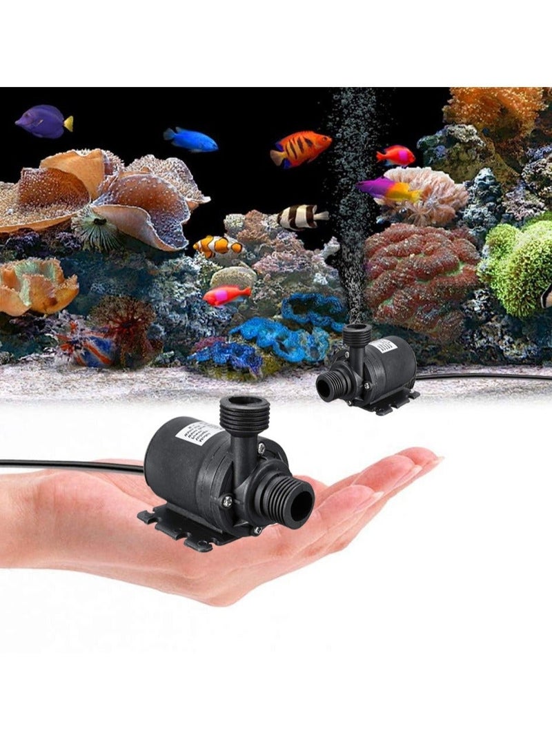 مضخة ماء غاطسة صغيرة، مضخة تداول مياه تعمل بتيار 24 فولط وهادئة، برفع حتى 5 أمتار - مثالية للنوافير والأحواض الميزات المائية والحدائق - Image 3